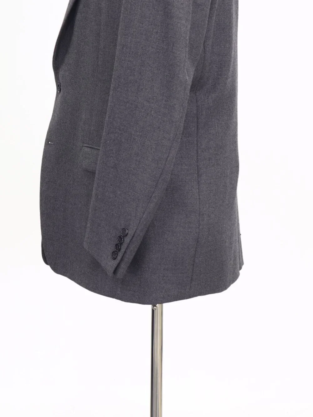 Ralph Lauren 44L Gray Blazer Sport Coat Jacket 2-Button Solid W854